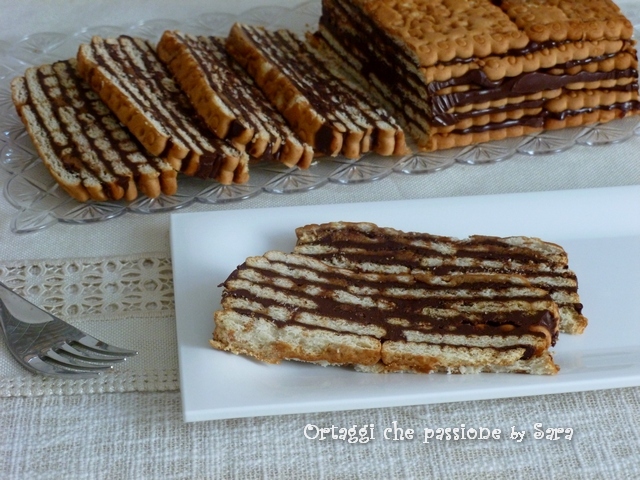 mattonella - torta Dolce freddo cioccolato e oro Saiwa Ortaggi che passione by Sara