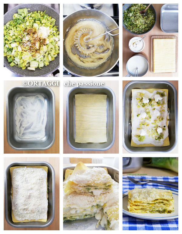 lasagne porri - ricetta foto passo passo