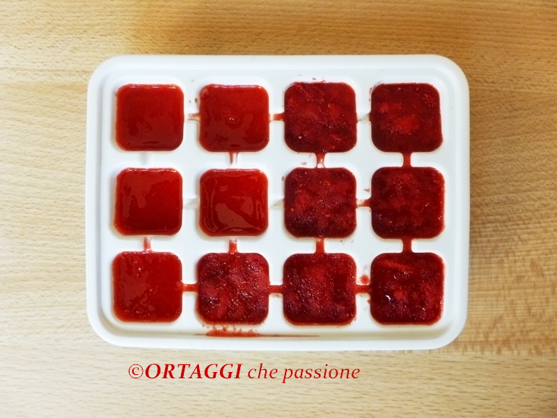 GHIACCIO di FRAGOLE - Cubetti di polpa e succo di fragole
