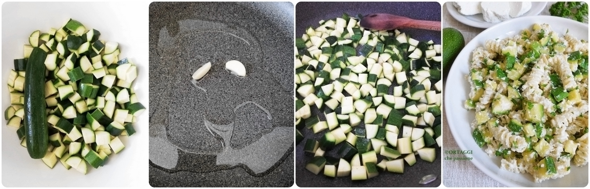 ricetta foto passo - pasta ricotta e zucchine