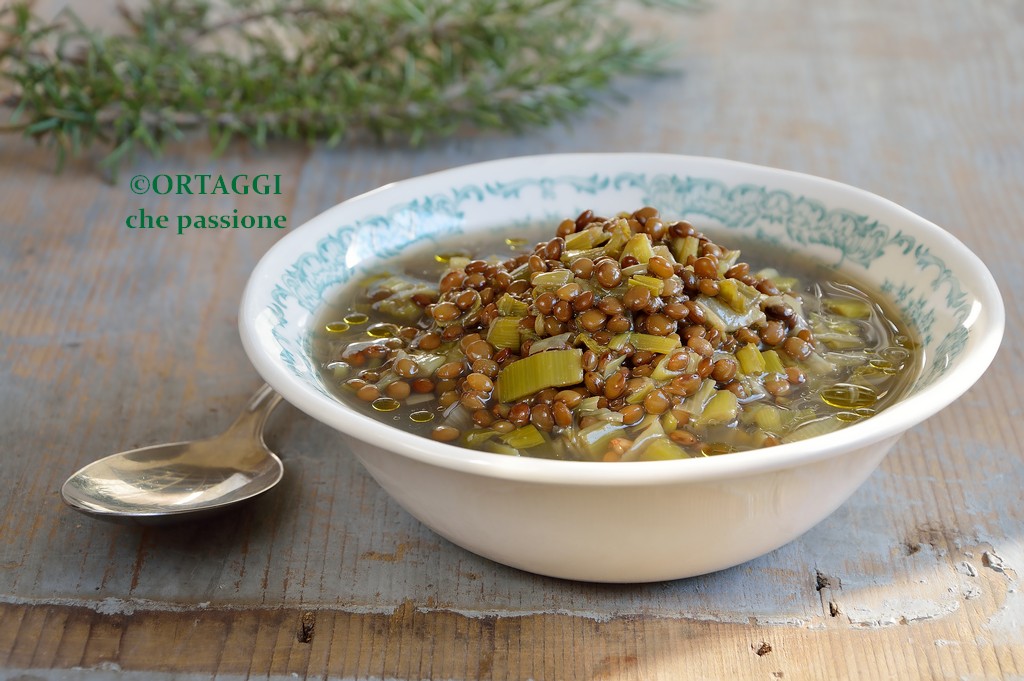 zuppa porri e lenticchie FACILE e GUSTOSA