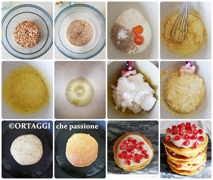 pancake con fiocchi di avena - ricetta foto passo passo