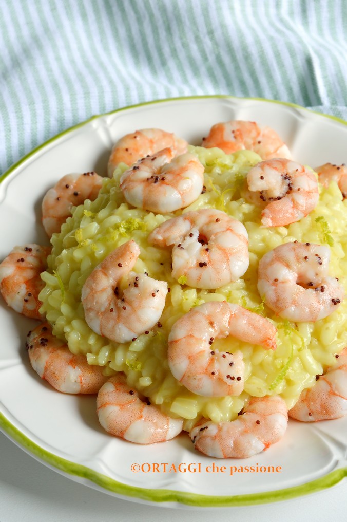 Risotto agli agrumi e gamberi ORTAGGI che passione
