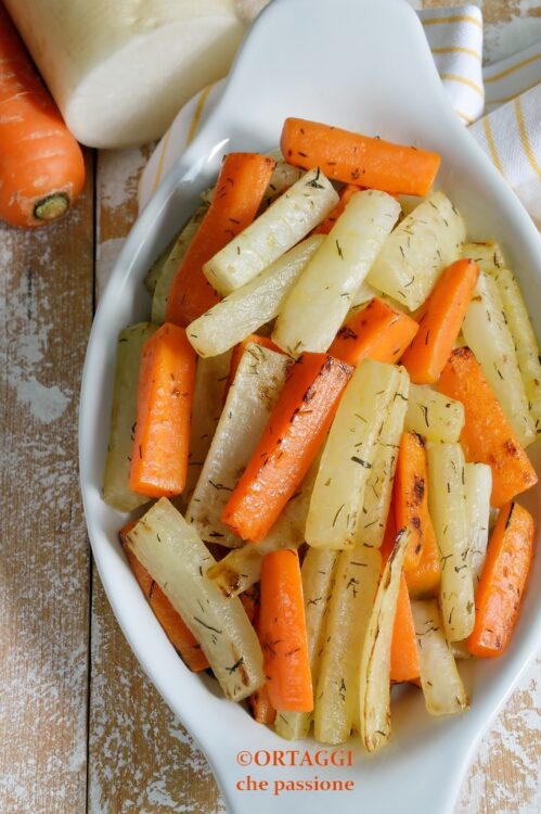 daikon in padella con carote