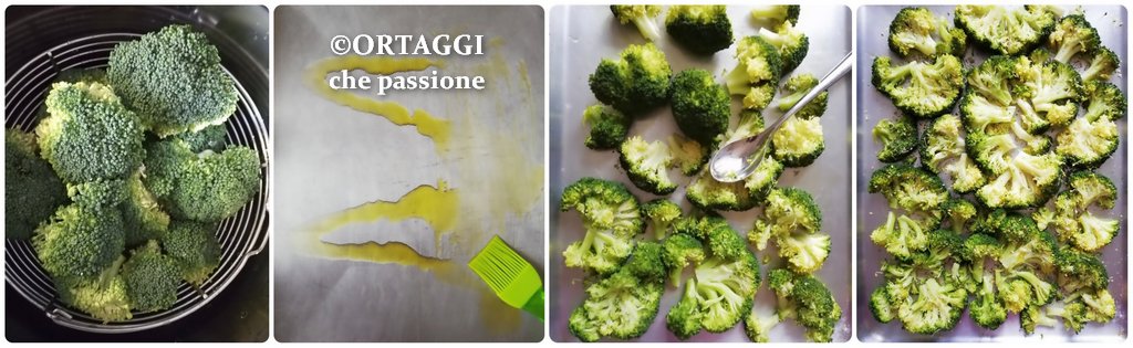 broccoli al forno gratinati - ricetta foto passo
