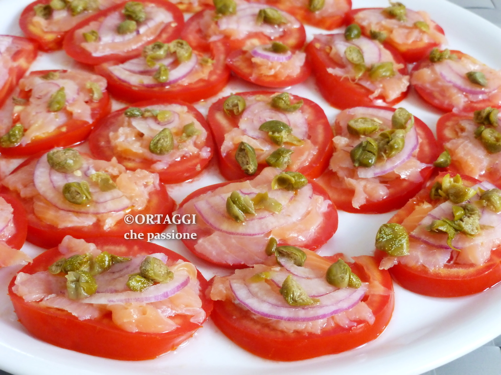 RICETTA ANTIPASTO pomodoro e salmone