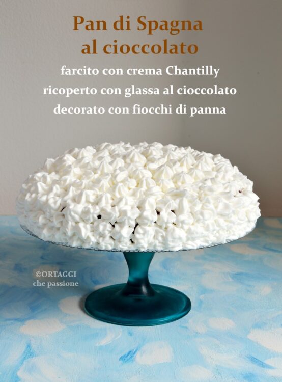 Pan di Spagna cioccolato farcito alla panna