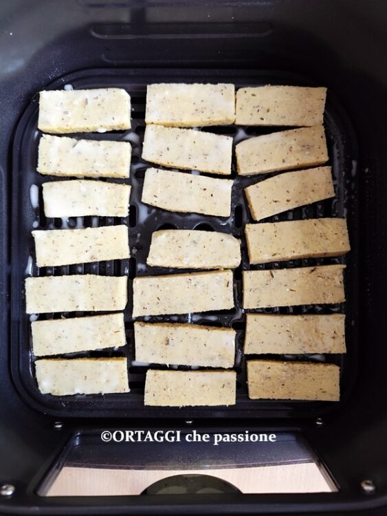 bastoncini di polenta in friggitrice ad aria