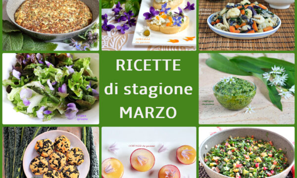 RICETTE con le verdure di stagione di MARZO
