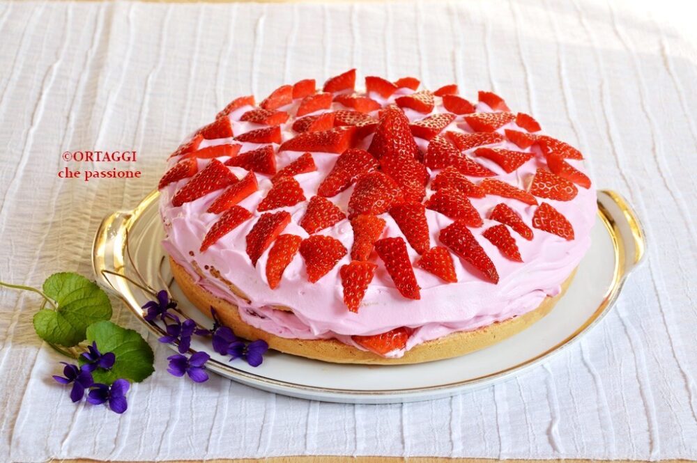 Torta rosa alle fragole FACILE e VELOCE