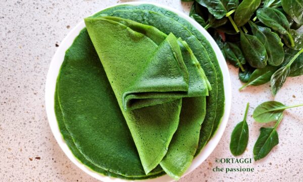 Crepes agli spinaci vegane e light