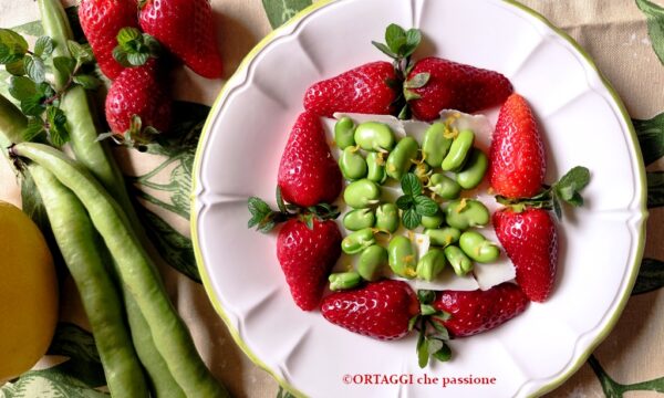 Insalata di fave crude e menta