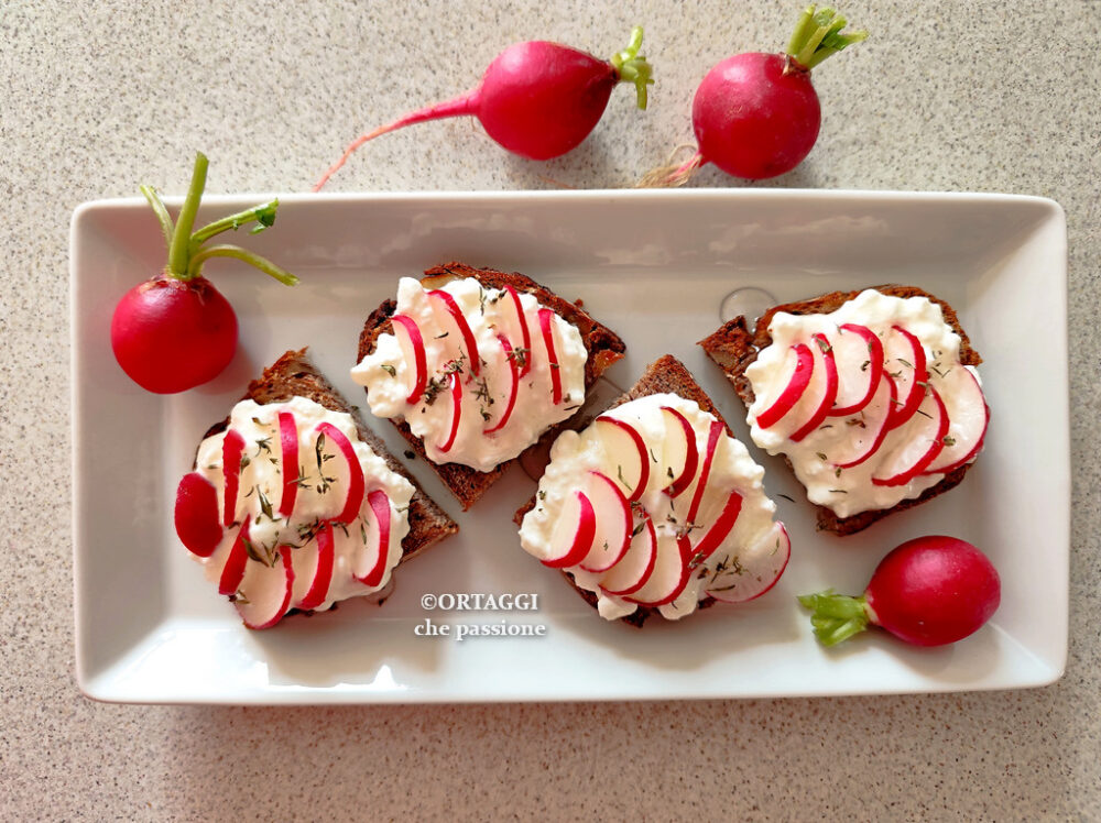 bruschetta con ravanelli ricetta facile e veloce