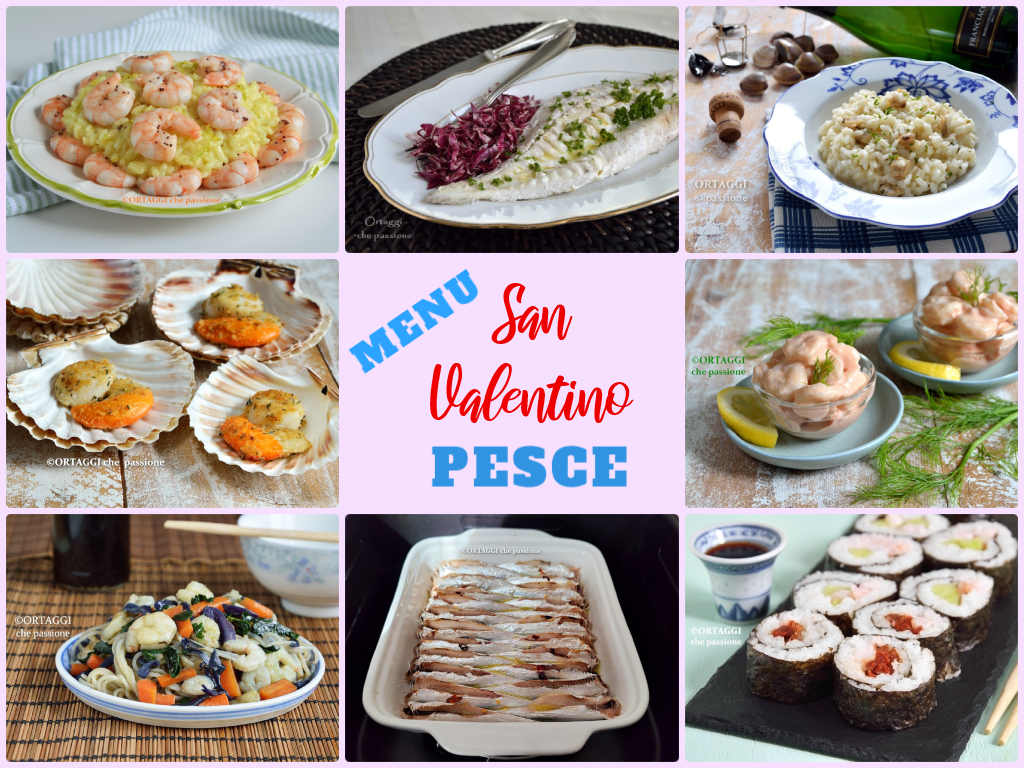 Menu San Valentino PESCE gourmet romantico e afrodisiaco