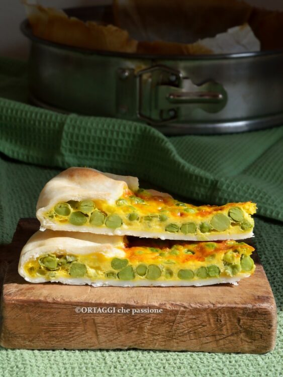 torta salata piselli e uova varianti con patate mozzarella scamorza ricotta tonno cipolla philadelphia