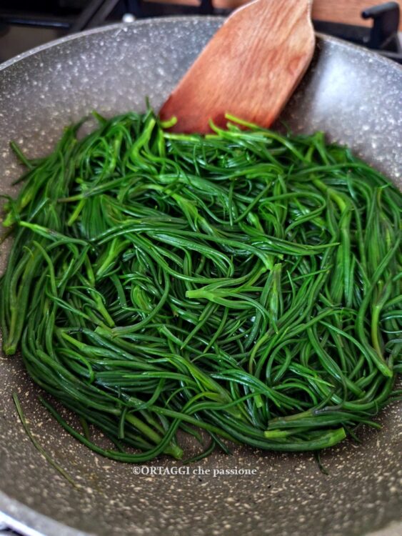 agretti barba di frate cotti in padella