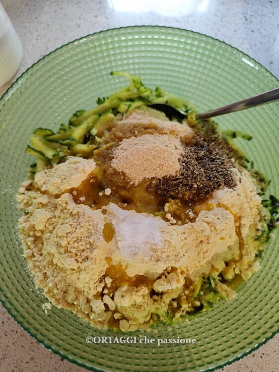  ingredienti schiacciata di zucchine farinata vegana