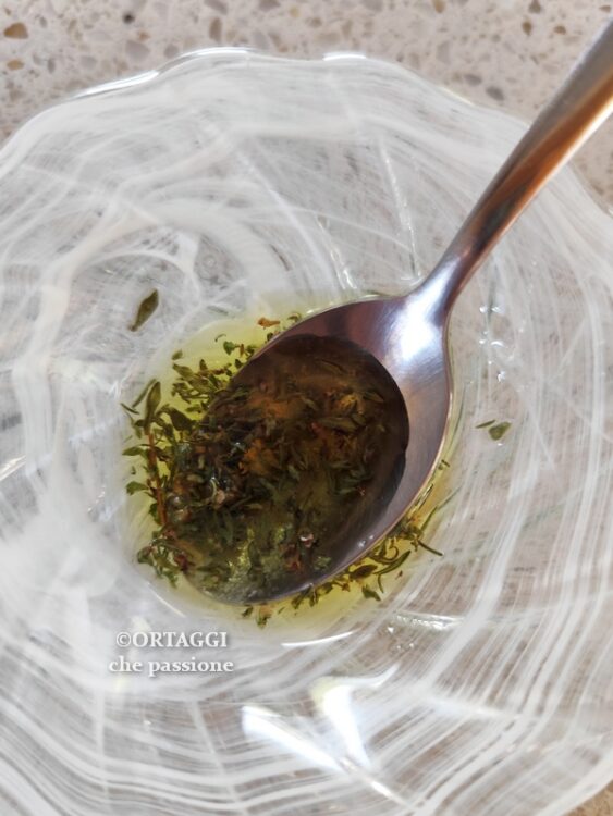 preparare il condimento verdure al forno