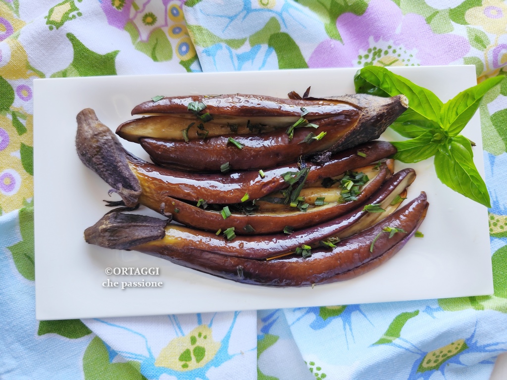 melanzane perlina al forno intere e light