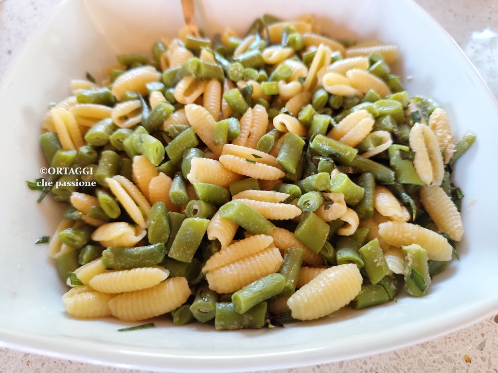 pasta con fagiolini in bianco