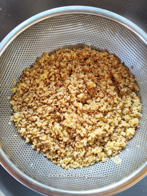sciacquare lenticchie e cereali ammollati