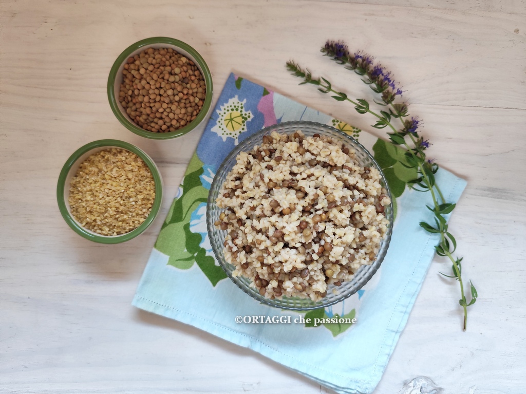Bulgur e lenticchie unica cottura