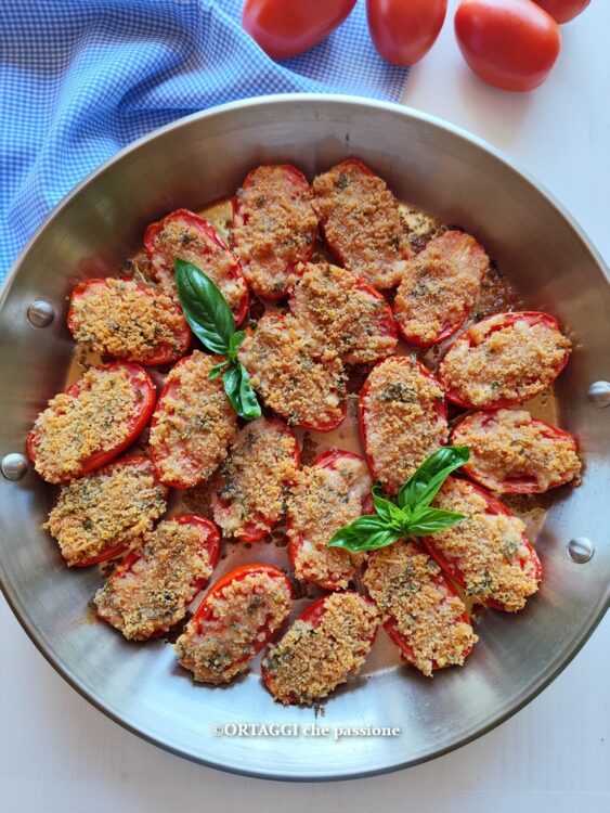 pomodori san marzano gratinati forno o friggitrice ad aria