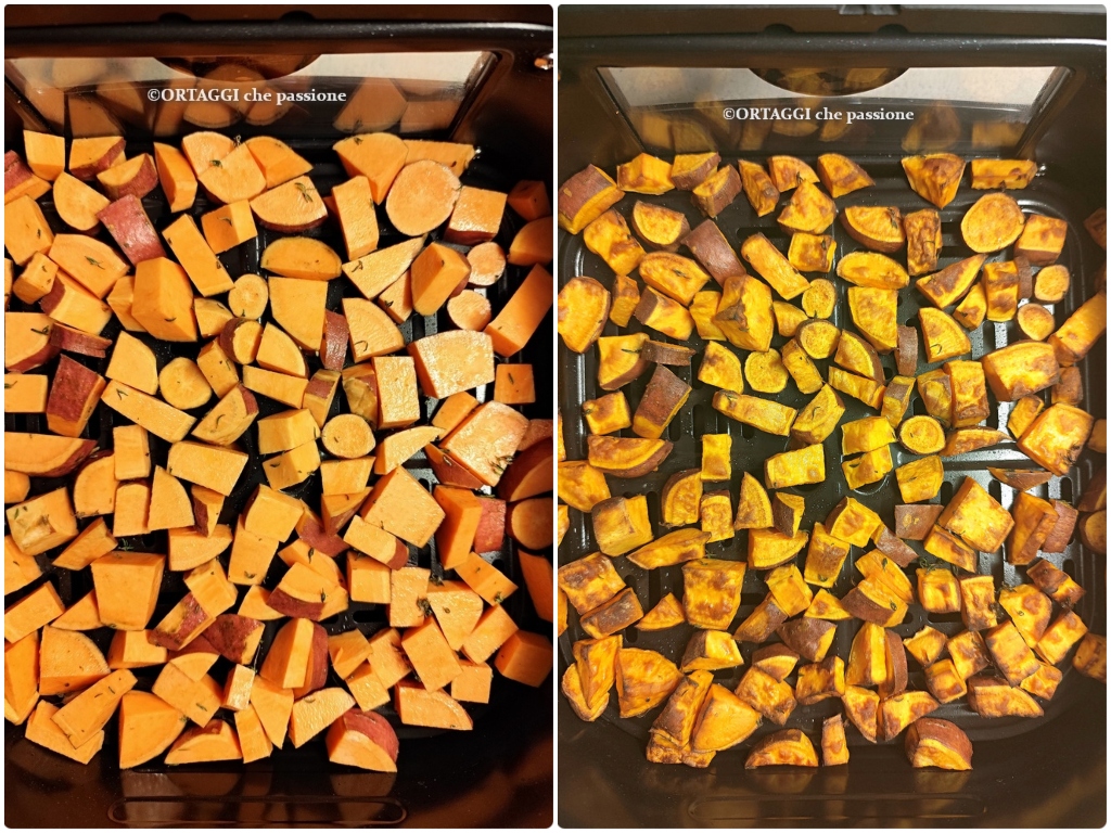 patata dolce americana batata cotta in friggitrice ad aria