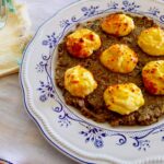 Spumini di Ricotta su crema di Funghi