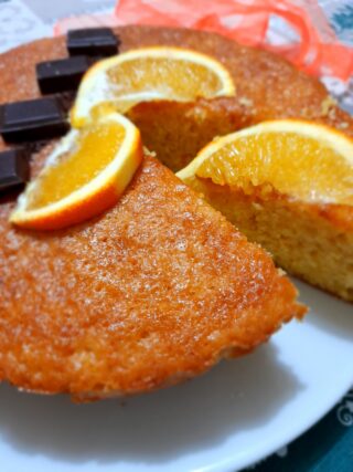 torta morbida all'arancia
