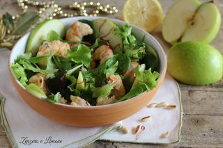 insalata di gamberi mela verde - Natale