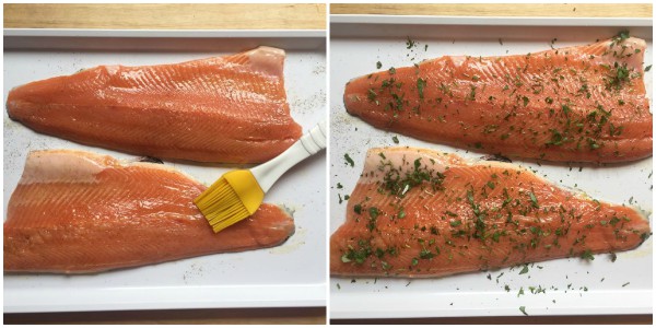 filetti trota salmonata alle erbe - procedimento 2