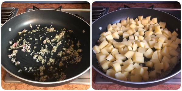 padellata di patate e zucchine - procedimento 1