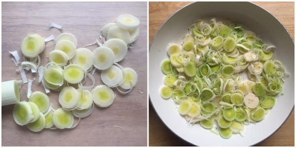 quiche porri e brie - procedimento 1