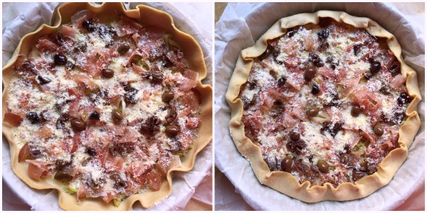 Torta salata porri speck - procedimento 4