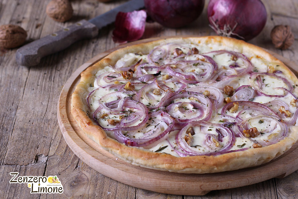 Focaccia con cipolla e stracchino
