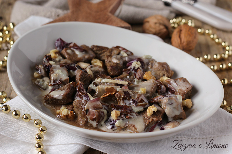 spezzatino di manzo crema gorgonzola - Natale