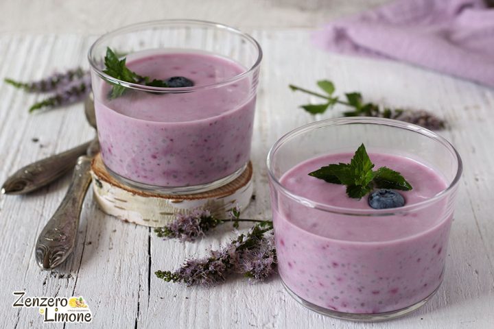 Chia pudding ai mirtilli