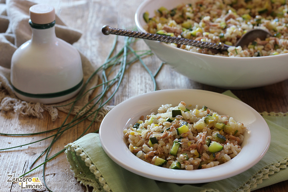 Insalata di cereali con tonno e zucchine | Zenzero e Limone