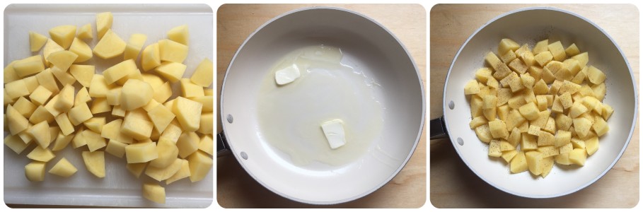 Patate al latte in padella - procedimento 1