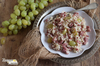 Risotto con salsiccia e uva