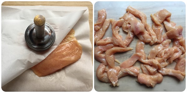 Straccetti di pollo alla contadina - procedimento 1