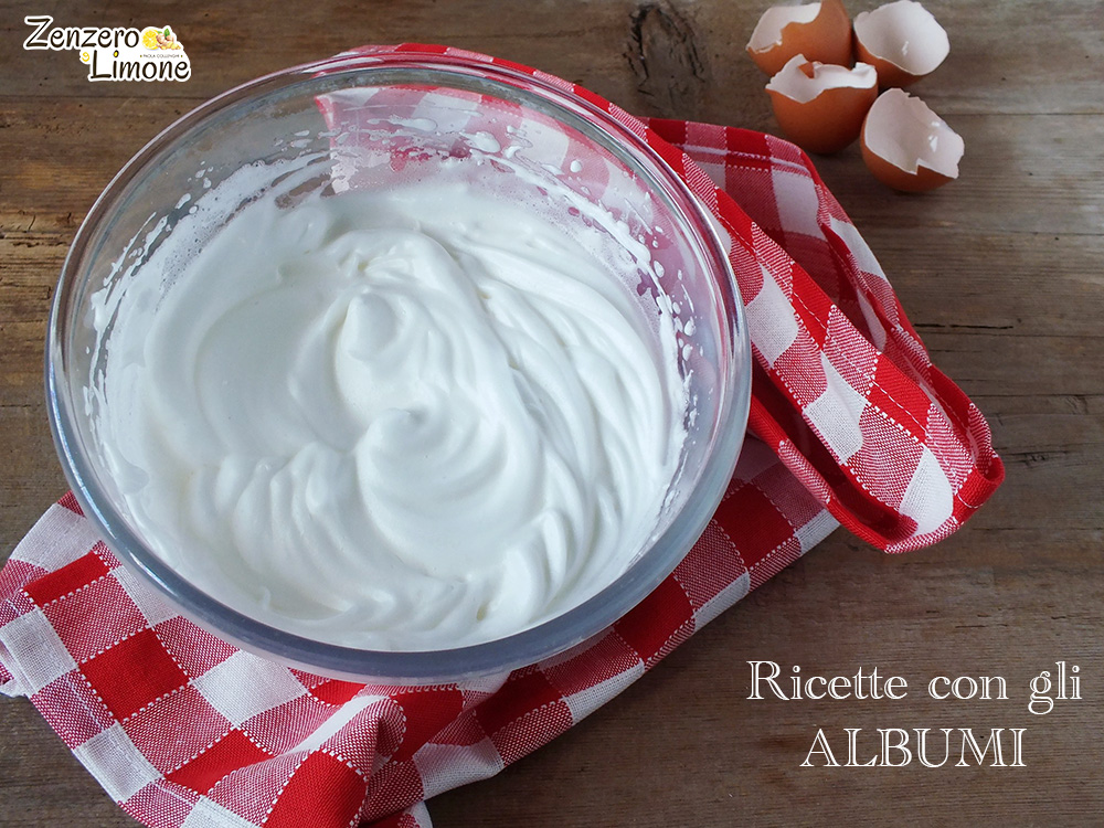 Raccolta di ricette con gli albumi