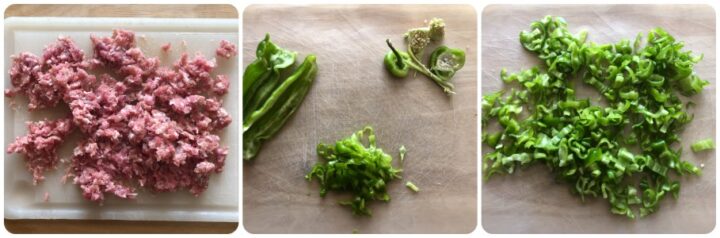 pasta con friggitelli - procedimento 1
