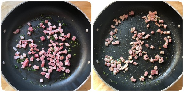 Spaghetti con porri e pancetta - procedimento 2