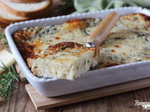 Sformato di pane e provolone