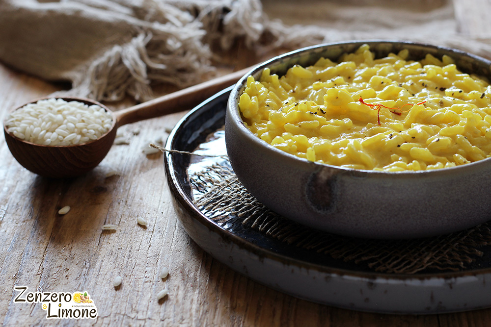 Risotto cremoso allo zafferano Zenzero e Limone