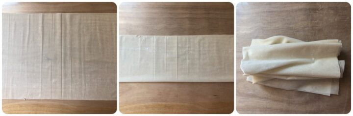 rustico di pasta fillo con prosciutto - procedimento 2