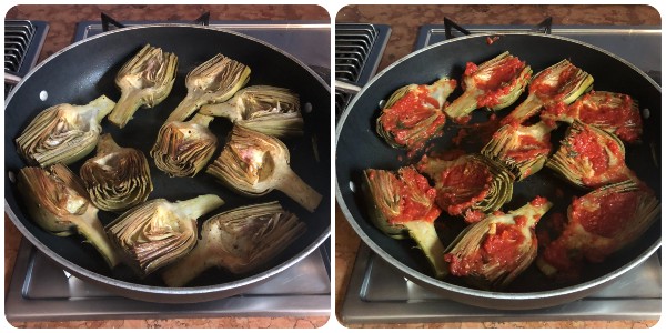 Carciofi al pomodoro - procedimento 3
