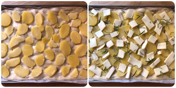 Focaccia con patate e scamorza - procedimento 7